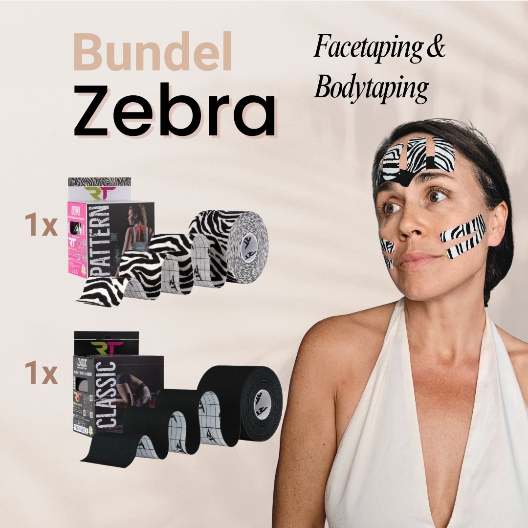 SET ZEBRA Tape Zebra + Tape schwarz Face & Body