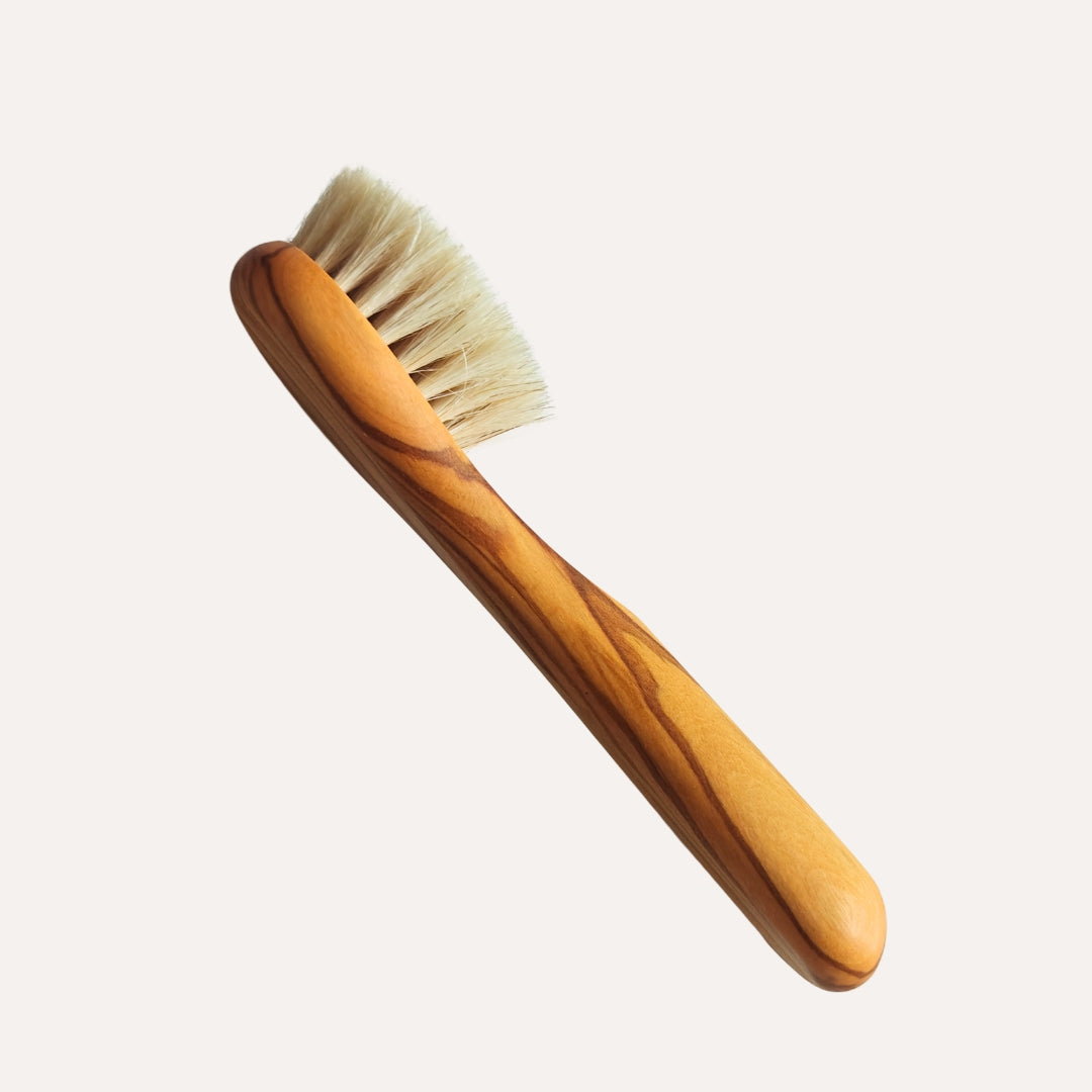 Lifting Beauty Brush - Gesichtsbürste aus Olivenholz mit Naturhaar für Gesicht, Hals & Dekolleté